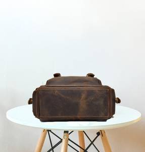 Elegant Vintage Leather <b>Backpack</b> Waterproof Anti-Theft Laptop Rucksack Genuine Leather Daypack LBP-0322 - Product Image 6