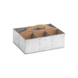Fabricante y mayorista de organizadores de utensilios de cocina rústicos de metal galvanizado con 6 compartimentos para encimeras de cocina. - Product Image 2