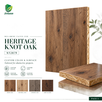 Panneau de bois aggloméré orienté (OSB) mélaminé Jinbase SXT2879 Heritage Knot Oak 18 mm E0 1220x2440 mm pour meubles et menuiseries