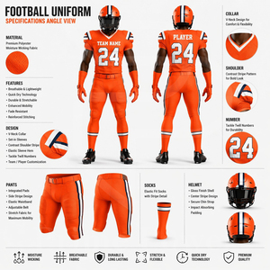 Último Modelo 2026, Uniforme Personalizado de Fútbol Americano, Conjunto de Pantalones y Camiseta, Tela de Malla de Alta Calidad, Nombre del Equipo, Fabricante OEM/ODM - Product Image 6
