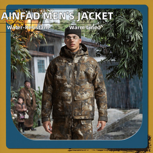 Men's Camouflage Soft Shell Hunting <b>Jacket</b> Full Sleeve <b>Waterproof</b> Winter Outdoor Wear - Product Image 5