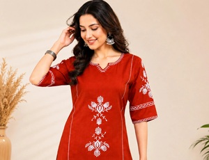 Premium rayon <b>women</b>’s embroidered <b>kurta</b> palazzo set ethnic wear breathable fabric smooth drape festive elegant traditional cloth - Product Image 1