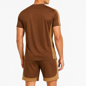 <b>Men</b>’s Casual <b>T</b> <b>Shirt</b> Shorts Set Crew Neck Quick Dry Sporty Summer Activewear Knitted <b>Polyester</b> Casual <b>T</b> <b>Shirt</b> And Shorts Outfit - Product Image 2
