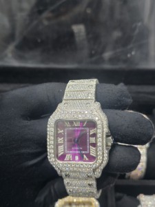 Reloj de Diamantes Moissanite Estilo Hip Hop para Hombre, Reloj de Pulsera de Lujo con Incrustaciones de Diamantes, Disponible al Mejor Precio - Product Image 3