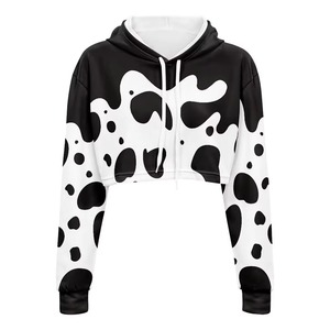 Fabrication en usine de sweats à capuche courts personnalisés pour femmes, respirants et de haute qualité, en sublimation. - Product Image 1