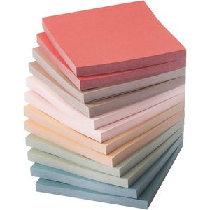 Vintage Colors 3x3 Self-Stick Memo Pads 12 Pads Bulk Aesthetic Colorful <b>Sticky</b> <b>Notes</b> - Product Image 1