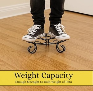 Supports de plantes pour jardin, supports de pots pour balcon extérieur – Supports de pots antirouille pour plantes dans un pot de fleurs de balcon - Product Image 5