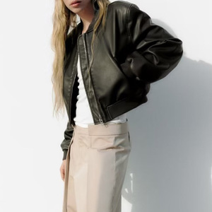 Veste en cuir véritable pour femme, personnalisée, hiver, écologique, respirante, séchage rapide, manches longues, poche plaquée, doublure en fausse fourrure - Product Image 2