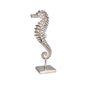 Pièce décorative en aluminium en forme de hippocampe, conçue pour les intérieurs haut de gamme, les maisons artistiques et les expressions de style uniques. - Product Image 1