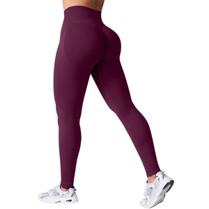 Vêtements de sport personnalisés avec logo, poches latérales, taille mi-haute, tenue de sport non transparente, faible MOQ, vente en gros, vêtements de yoga athlétiques pour femmes - Product Image 2