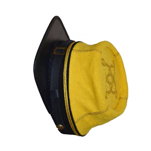 Casquette Képi en Laine Jaune Personnalisée OEM avec Visière Noire et Bordure Dorée pour Costume de Défilé, Reconstitutions Historiques et Tenues Cérémonielles - Product Image 3