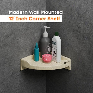 Support d'angle mural de 12 pouces pour douche et comptoir, double usage, étagère de rangement en maille antirouille pour l'organisation de la salle de bain - Product Image 2