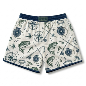 Pantalones Cortos Casuales para Hombre de Primera Calidad, Servicio OEM, Transpirables, Ecológicos, de Poliéster, con Cordón Ajustable Personalizado - Product Image 6