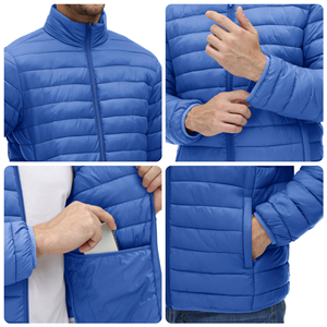 Men's Hooded Puffer <b>Top</b> Thick Design for Urban Layering Offers Great Comfort Great for Bulk Orders Stylish Edge Patchwork - Product Image 4
