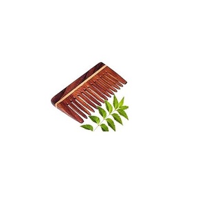 Peine de madera de peral 100% natural hecho a mano, antiestático, herramienta de cuidado del cabello de doble cara para uso doméstico, peine de madera. - Product Image 2