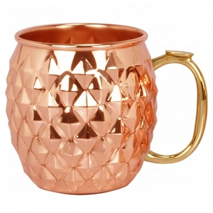 Top Selling Axiom Home Accents 2-Piece <b>Set</b> Pure Copper Moscow Mule <b>Mug</b> Stainless Steel <b>Mug</b> Hammered Style Copper Beverages - Product Image 3