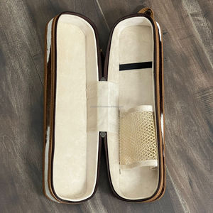 Étui de voyage en cuir véritable pour lisseur et fer à boucler, résistant à la chaleur, organiseur de rangement pour cosmétiques - Product Image 6