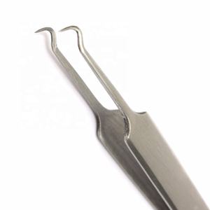 Extracteur de points noirs et de boutons, pince à épiler en acier antistatique durable, prise en main parfaite, utilisation pour les cils, emballage et logo personnalisés - Product Image 1