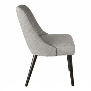 Chaise de salle à manger Niwara à dossier creux en bois de teck, style mi-siècle, qualité supérieure, tissu rembourré durable pour salle à manger d'hôtel, meilleur fournisseur - Product Image 3
