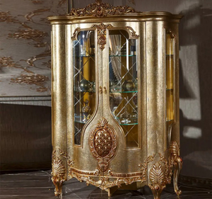 ชุดโต๊ะรับประทานอาหารไม้สักแท้แกะสลักสไตล์ยุโรปคลาสสิกสีทองหรูหราสำหรับใช้ในโรงแรม ผลิตในอินโดนีเซีย - Product Image 5