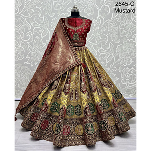 Collections de velours de vêtements de mariée indiens pour la mariée avec le travail de Zarkhan par Fabzone - Product Image 6
