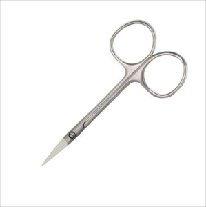 Ciseaux à cuticules vintage en acier inoxydable, prêts à l'emploi, courbés, pour la beauté, la pédicure, les poils du nez, les sourcils et les cils, à lame arrondie - Product Image 3