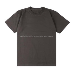 T-shirt oversize unisexe à séchage rapide en coton épais, maillot vintage imprimé avec logo personnalisé pour hommes, sonnerie vierge, vente en gros - Product Image 6