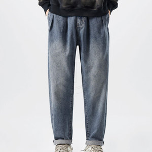 Custom Made Adults Size <b>Men</b> Straight Lightweight Casual Mid Rise <b>Jeans</b> Pant High Quality Private Label - Product Image 2