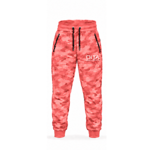 Unisex Coral <b>Pink</b> Camouflage Tracksuit Full Zip <b>Hoodie</b> with Drawstring Jogger Pants Two Piece Casual Athletic Streetwear Outfit - Product Image 2