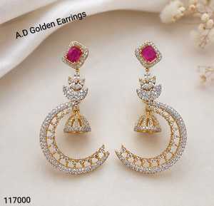 Pendientes de Perlas y Piedras con Baño de Plata, Estilo Étnico Tradicional, de Alta Calidad y a la Moda, Certificados por Terceros para Mujer - Product Image 1