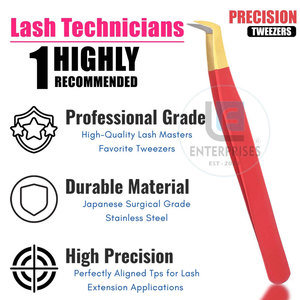 Pinces à cils en acier inoxydable de qualité professionnelle - Haute qualité, durables, service OEM, vente en gros à bas prix - Product Image 2