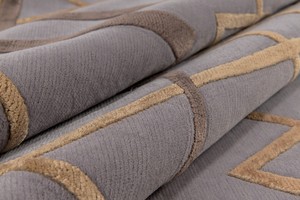 Tapis de style persan en laine et soie de qualité export, tissé à la main, respectueux de l'environnement, avec un dos en PVC antidérapant durable - Product Image 3