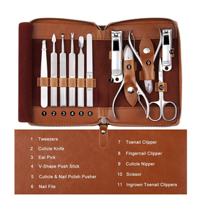 Professional Luxurious High-quality <b>Pedicure</b> Kit with 7 in 1 Stainless Steel <b>Tools</b> Case Customized Logo for Nail Care Grooming - Product Image 6
