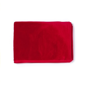 Couverture en polyester Raschel de luxe 2,5 kg, rouge uni, douce et chaude, pour la maison ou l'hôtel - Product Image 1