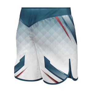 Shorts d'entraînement MMA gris imprimés pour hommes, en polyester léger, respirant, à séchage rapide et anti-humidité, coupe athlétique pour arts martiaux mixtes - Product Image 6