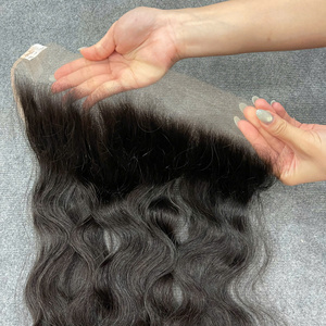 Extensions de cheveux naturels vietnamiens bruts, frontale en dentelle HD 13x6, dentelle suisse invisible, pré-épilée, ligne de cheveux naturelle - Product Image 2