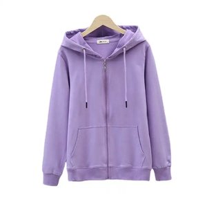 Sweat-shirt à capuche zippé pour femmes et hommes, 300 GSM, doux, manches longues, vêtements de sport décontractés, vêtements de détente, sweat-shirt chaud pour l'extérieur - Product Image 2