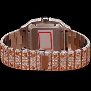 Reloj de Lujo con Caja Cuadrada, Diamantes Moissanite, Esfera Árabe Totalmente Adornada, Características Únicas, Dos Tonos, la Mejor Colección de Joyería - Product Image 3