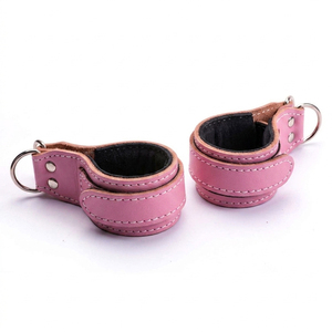 Sangles de cheville en cuir personnalisables avec logo, rembourrées pour machines à câbles, réglables, pour exercices de kickback, accessoires de gym et de musculation pour jambes et fessiers - Product Image 2