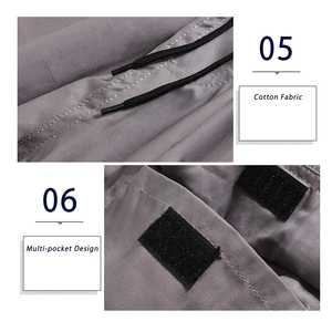 Shorts cargo gris pour homme, séchage rapide, taille à cordon, longueur Bermuda, tissu Oxford décontracté avec poches - Product Image 5