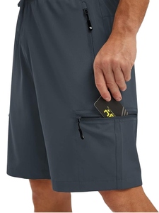 EVELYN Men's Quick-Drying Waterproof Stretch Beach Surfing Shorts Solid Pattern Non-Ironing Drawstring Closure 100% Polyester - Product Image 3