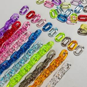 Modern Colorful Resin Chain Link Wall <b>Decor</b> Handmade Waterproof Wall Accent for Home Party Decoration from India. - Product Image 1