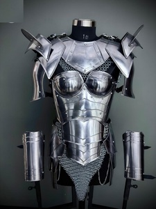Armadura de Caballero de Hadas de Latón y Cristal, Forma Redonda, Imitación Antigua, Arte Moderno Coleccionable, Disfraz para Eventos de Cosplay - Product Image 6