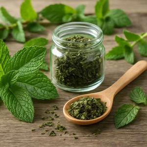 WARRLY Polvo de Albahaca Sagrada Orgánica, Extracto Herbal de Tulsi, Ingrediente Alimenticio Natural, Suministro a Granel en Tambor, Envasado al Vacío en Tarro Mason - Product Image 1