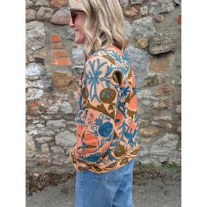 Creative Embroidered Paisley Stand Collar Bomber <b>Jacket</b> Women Full Sleeve Regular Length Woven Polyester Cotton Autumn Style - Product Image 4