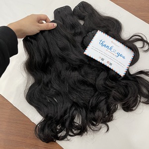 Extensión de cabello humano vietnamita crudo caliente máquina de color negro natural extensión de cabello de trama textura natural lista para enviar - Product Image 6