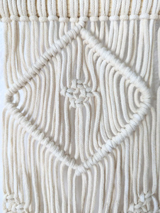 Décoration murale bohème en macramé, motif géométrique abstrait, en coton, pour la maison, salon, art, pièce unique, lavable - Product Image 2