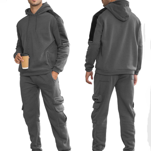 Survêtement de jogging en molleton 100 % coton coupe classique pour homme, avec cordon de serrage, couleur unie, personnalisable - Product Image 5