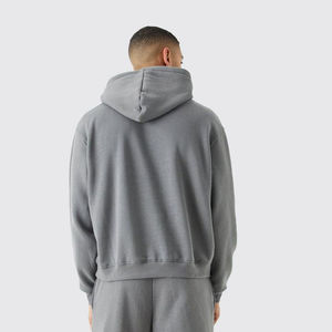 Sudadera con Capucha de Marca de Moda Otoño Invierno con Logotipo Personalizado de Fábrica, Conjunto Deportivo Informal de 2 Piezas de Forro Polar Técnico para Hombre - Product Image 3