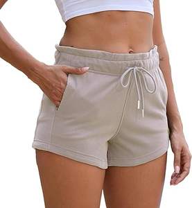 Shorts Deportivos de Verano para Mujer, de Algodón French Terry, con Cordón Ajustable, Casuales, para Descansar, con Bolsillos - Product Image 1